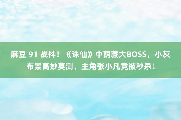 麻豆 91 战抖！《诛仙》中荫藏大BOSS，小灰布景高妙莫测，主角张小凡竟被秒杀！