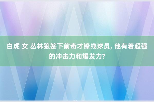 白虎 女 丛林狼签下前奇才锋线球员， 他有着超强的冲击力和爆发力?