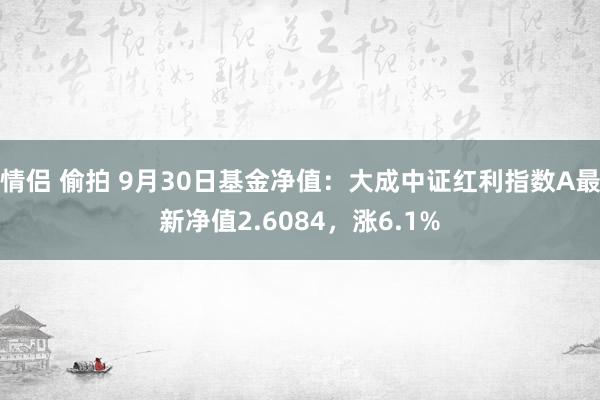 情侣 偷拍 9月30日基金净值：大成中证红利指数A最新净值2.6084，涨6.1%