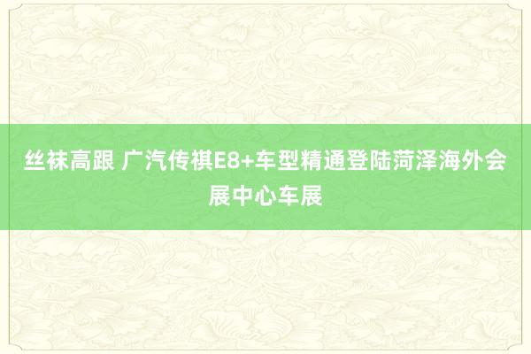 丝袜高跟 广汽传祺E8+车型精通登陆菏泽海外会展中心车展