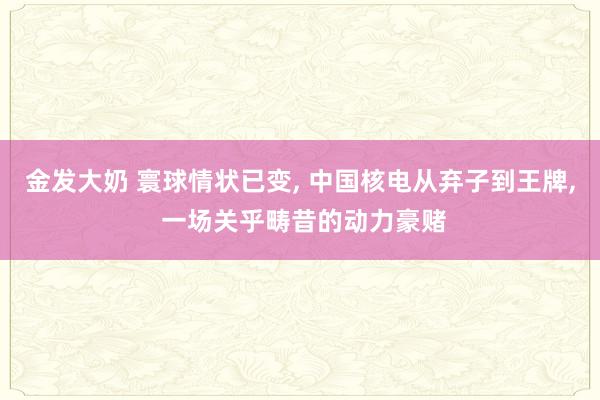 金发大奶 寰球情状已变， 中国核电从弃子到王牌， 一场关乎畴昔的动力豪赌