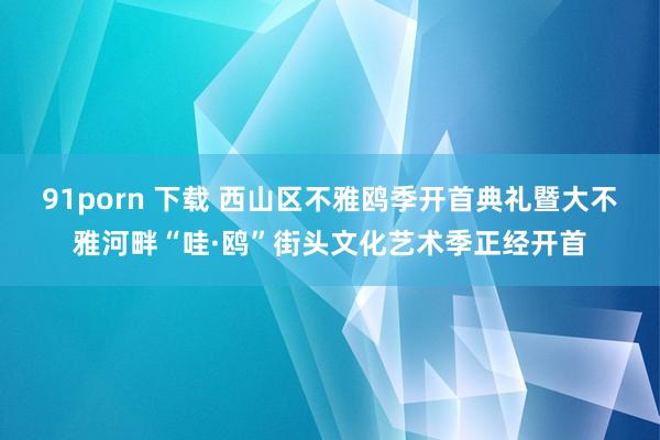 91porn 下载 西山区不雅鸥季开首典礼暨大不雅河畔“哇·鸥”街头文化艺术季正经开首