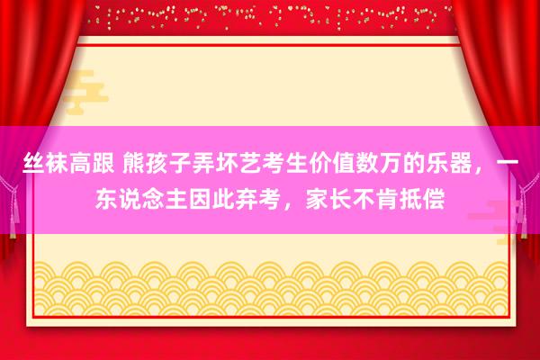 丝袜高跟 熊孩子弄坏艺考生价值数万的乐器，一东说念主因此弃考，家长不肯抵偿