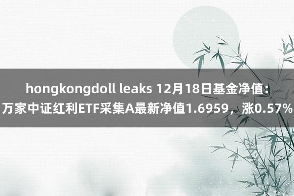 hongkongdoll leaks 12月18日基金净值：万家中证红利ETF采集A最新净值1.6959，涨0.57%