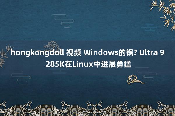 hongkongdoll 视频 Windows的锅? Ultra 9 285K在Linux中进展勇猛