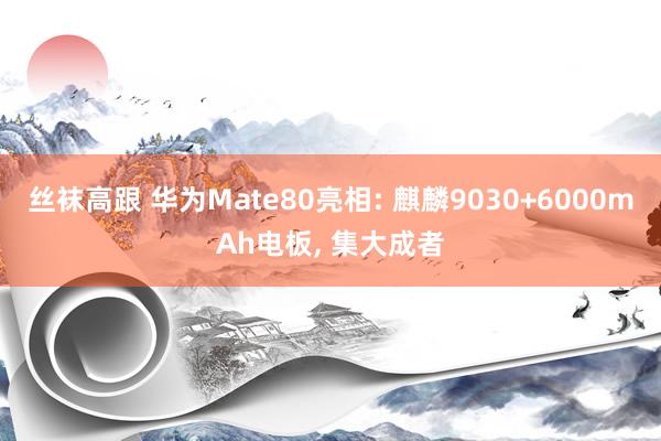 丝袜高跟 华为Mate80亮相: 麒麟9030+6000mAh电板， 集大成者