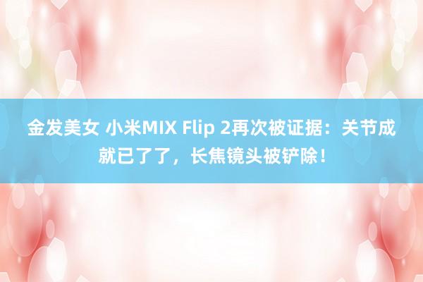 金发美女 小米MIX Flip 2再次被证据：关节成就已了了，长焦镜头被铲除！