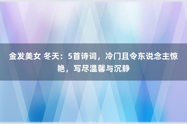 金发美女 冬天：5首诗词，冷门且令东说念主惊艳，写尽温馨与沉静