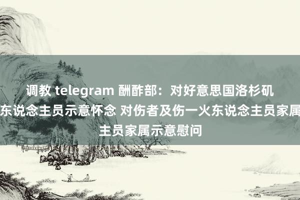 调教 telegram 酬酢部：对好意思国洛杉矶大火遭难东说念主员示意怀念 对伤者及伤一火东说念主员家属示意慰问