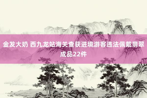 金发大奶 西九龙站海关查获进境游客违法佩戴翡翠成品22件